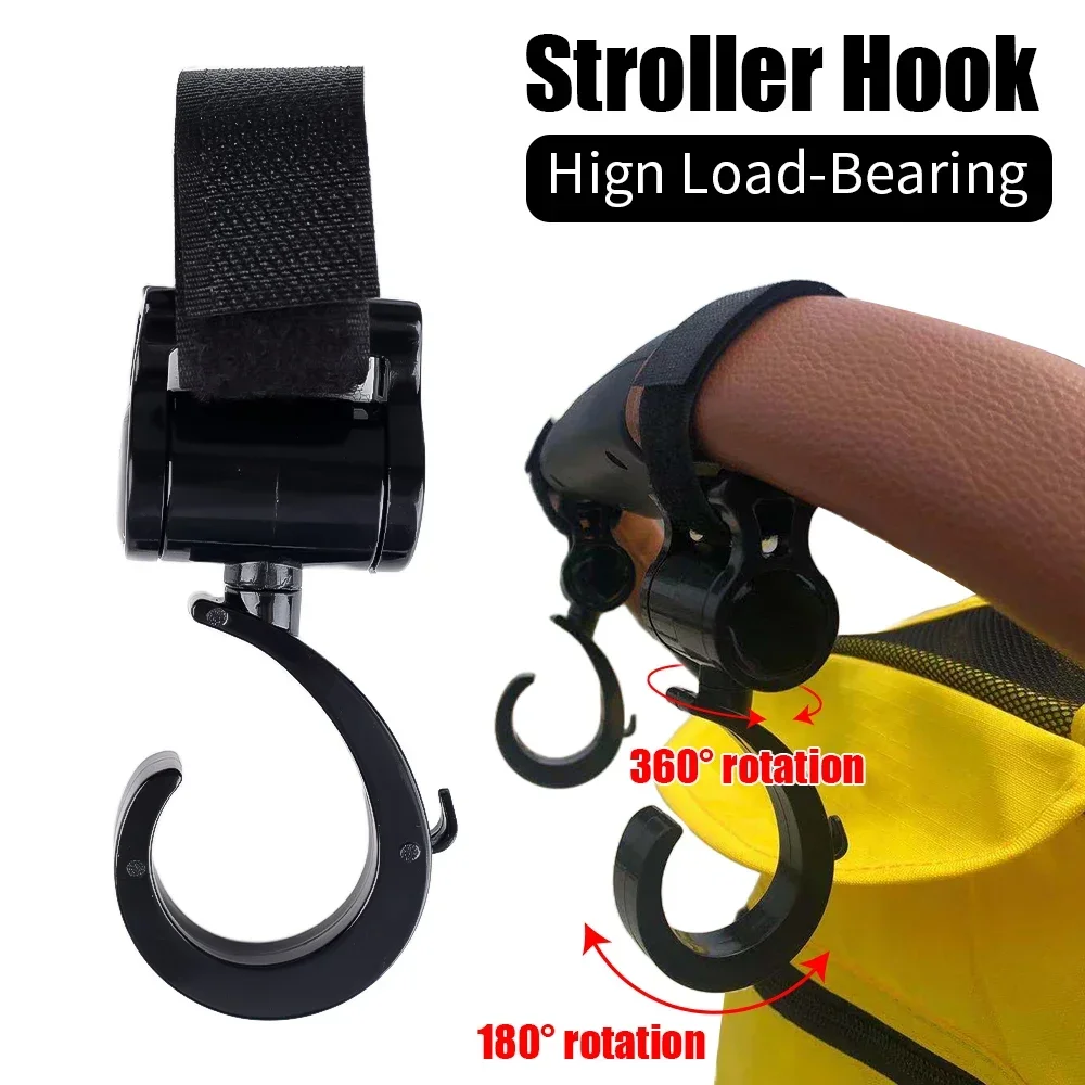 Baby Pram Hook Clip Lightweight Stroller Hook Organizer for Diaper Bag Shopping Outdoor Use Convenient Stroller Accessories