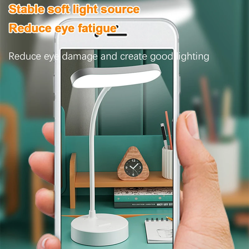 LED Reading Lamp Night Light Rechargeable 3 Level Dimming Light For Reading Study Bedroom Lighting