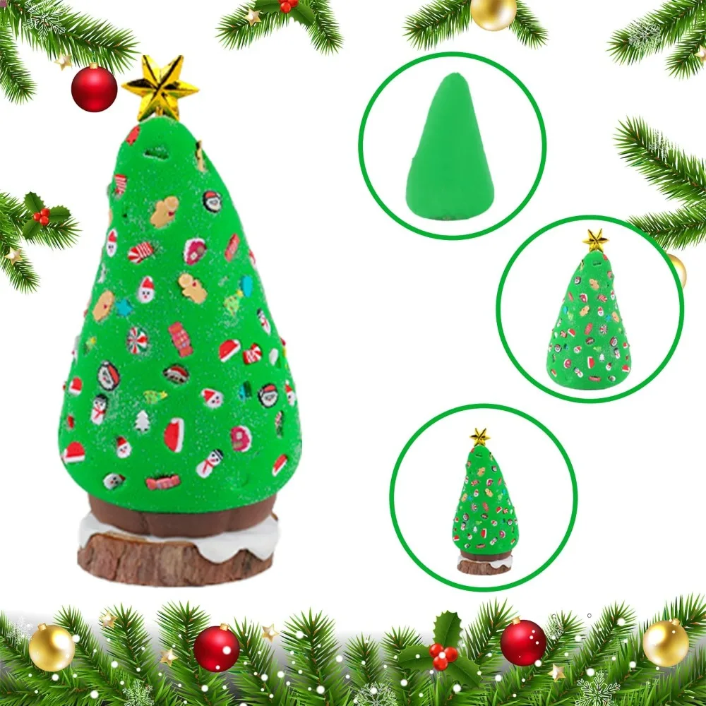 Set di artigianato per alberi di Natale Kit di argilla asciutta all'aria per bambini Set di argilla da modellare fai-da-te Imbottiture per calze di Natale per decorazioni per feste