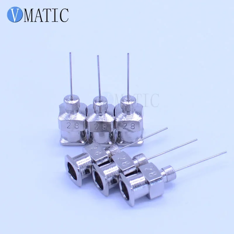 Stainless Steel 28G Blunt Dispensing Needle Tips 1/2 Inch 12 Pack Glue Syringe Needle for Epoxy Resin Solder Paste Liquid