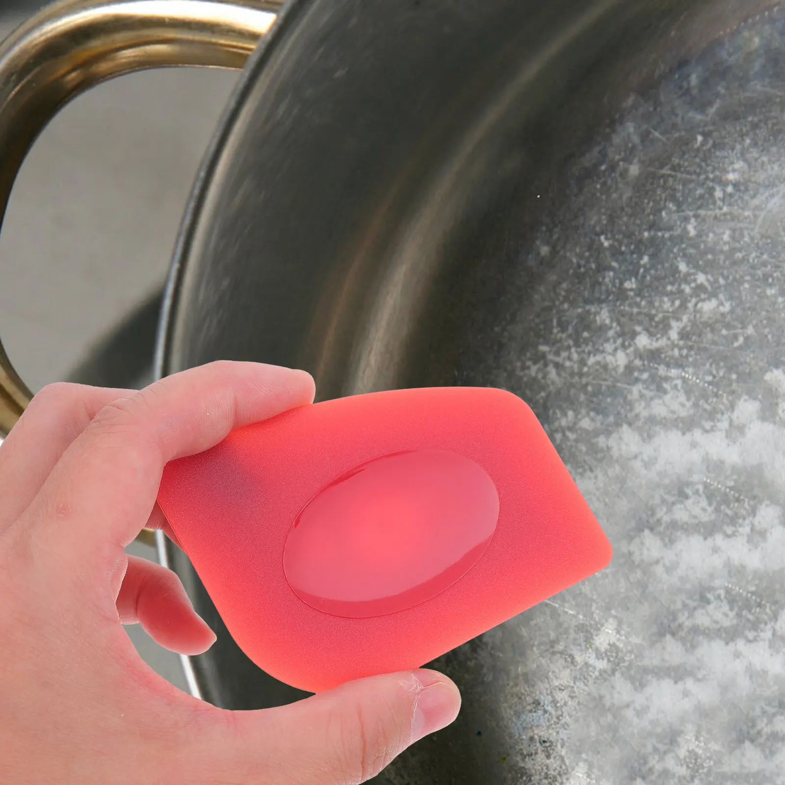 6 Pcs Griddle Pan Cast Iron Scrubber Cake Smoothers Dish Cleaning Tools Barbecue