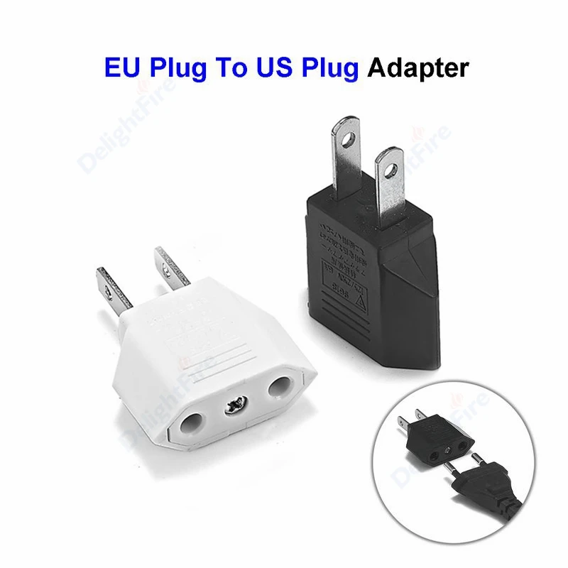 US Power Adapter Euro European EU To US American Travel Adapter 2Pin AC Converter Type A Plug Adaptor Electrial Outlets Socket