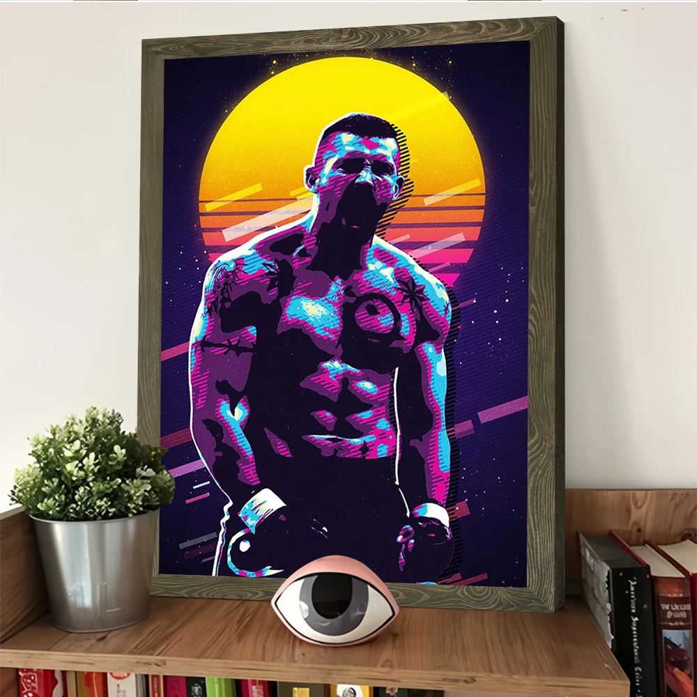 يوري بويكا الملاكم يطبع المشارك ديكورات المنزل مخصص الملاكمة حائط لوح رسم الفن صور لغرفة المعيشة ديكور عصا ديكو #4