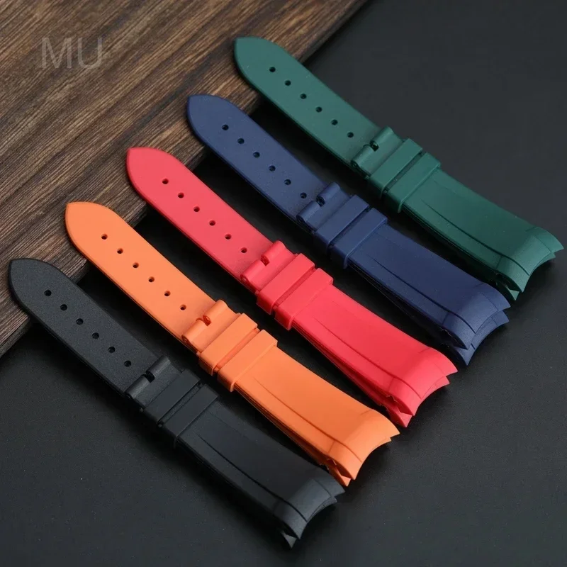 

Wear-resisting Silicone Watchbands for Tudor Black Bay Bronze Small Copper Flower Small Red Flower Series Waterproof Strap 22mm