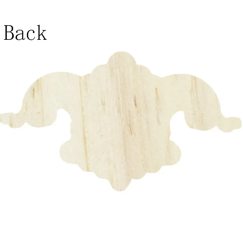 Unpainted Exquisite Classical Wood Decal Onlay Wood Applique Mouldings Floral Corner Wooden Furniture Decoration Accessories
