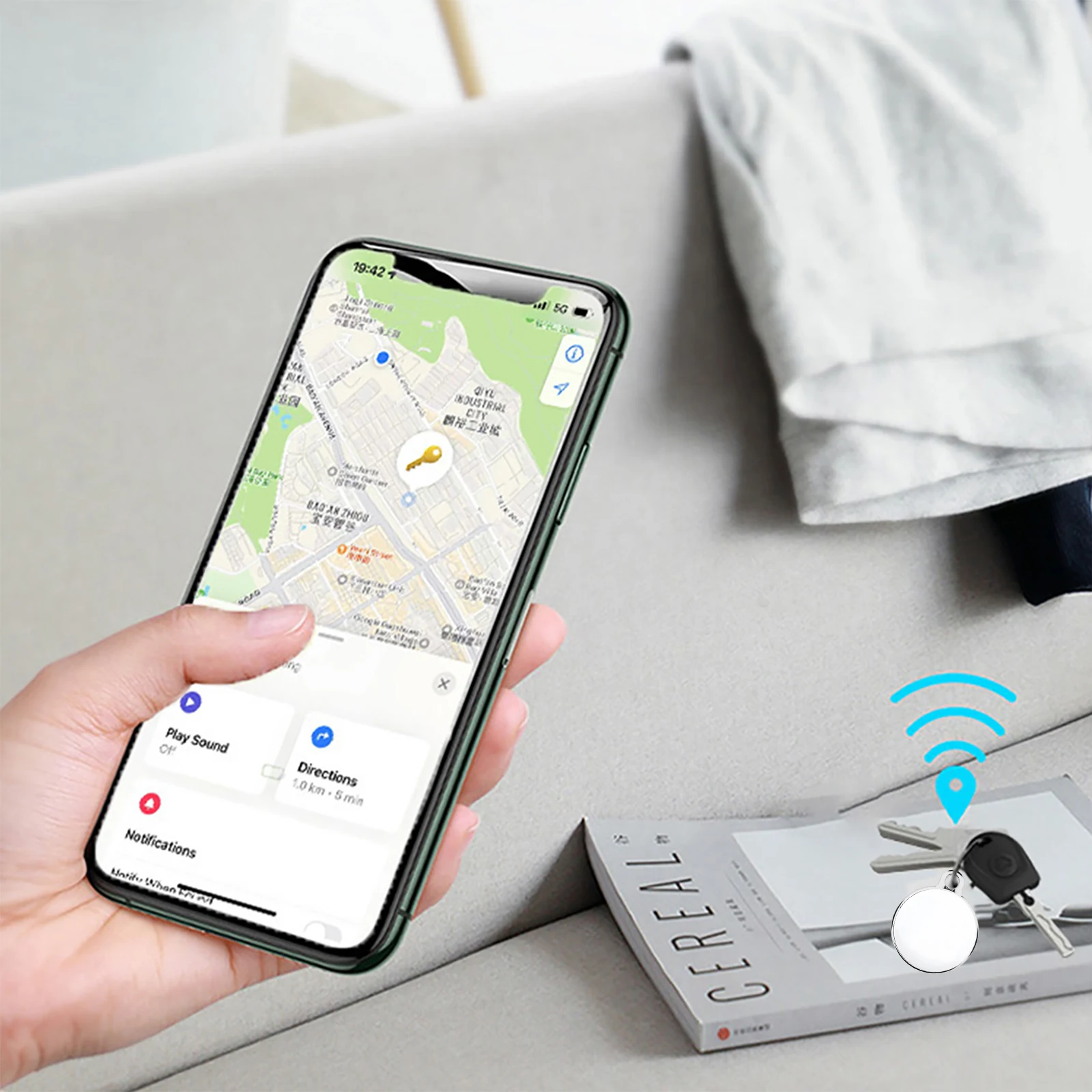 

Smart Finder Locator BT Key Finder Waterproof Pet Locator for Pets Dog Cat Wallet Keychain Luggage