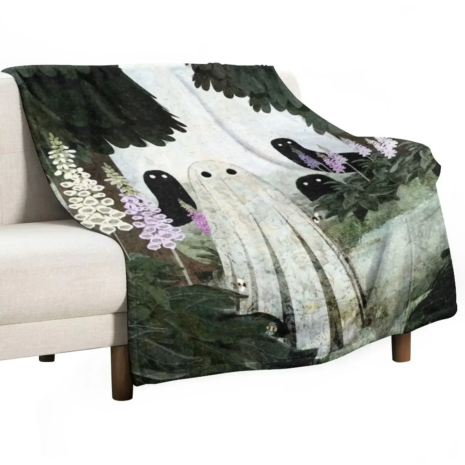 

Foxglove Ghosts Throw Blanket Thermals For Travel Softest Luxury Throw Blankets