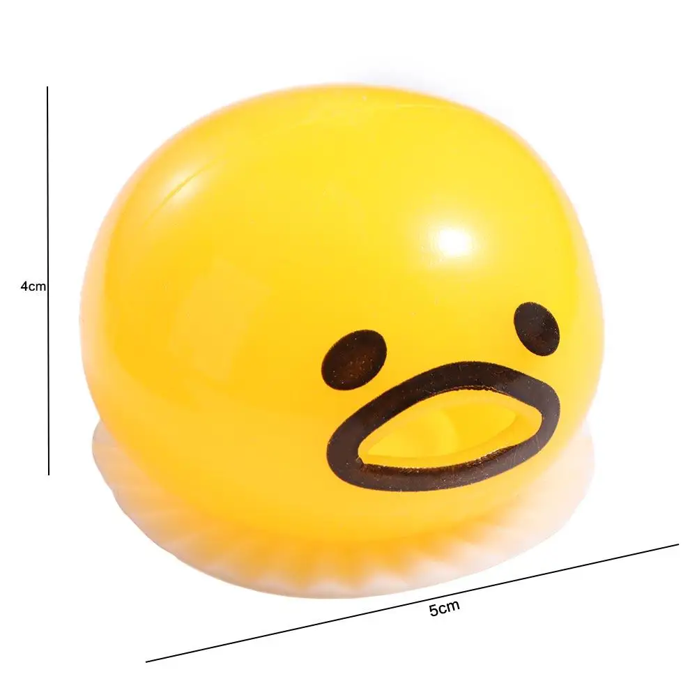 Fluid Vomiting Egg Yolk Pinch Toys Tricky Non Stick Vomiting Egg Yolk Squeezing Toy Super Soft Puking