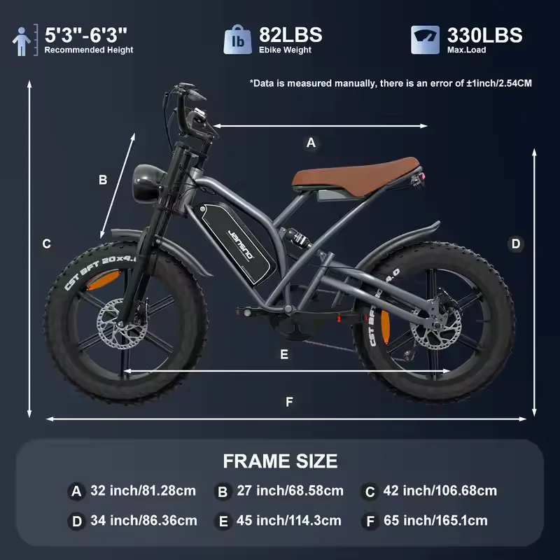 Jansno Ebike X50 European stock 1000W motor,48V14AH imported  battery, 20 inch fat tires, mountain off-road electric bicycle