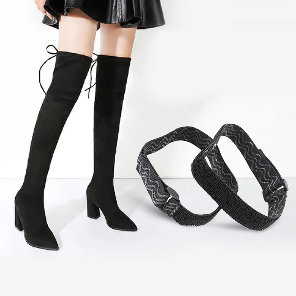 

2 set High Boots Strap Adjustable Fixator For Long Boots Anti-Slip Support Band Keeping Upright Reusable Boot Accessory Camping