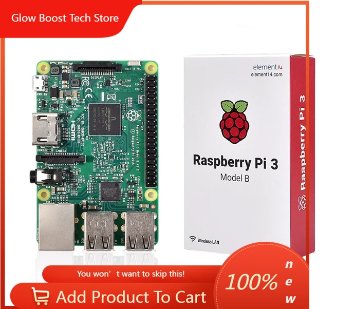 

NYOriginal Raspberry Pi 3 Model B 3B Basic Kit 3B Kit BCM2837 1.2GHz quad-core ARM CPU USB2.0 Bluetooth4.1BLE,,Wireless LAN