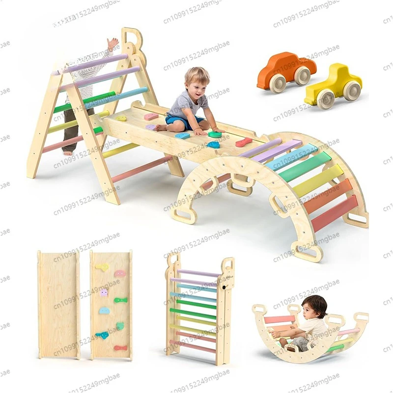 

Equipment Manufacturing Inspiration Kids Wooden Nutcracker Climbing Frame Pickle Triangle Set Toddler Gym Kindergarten Games