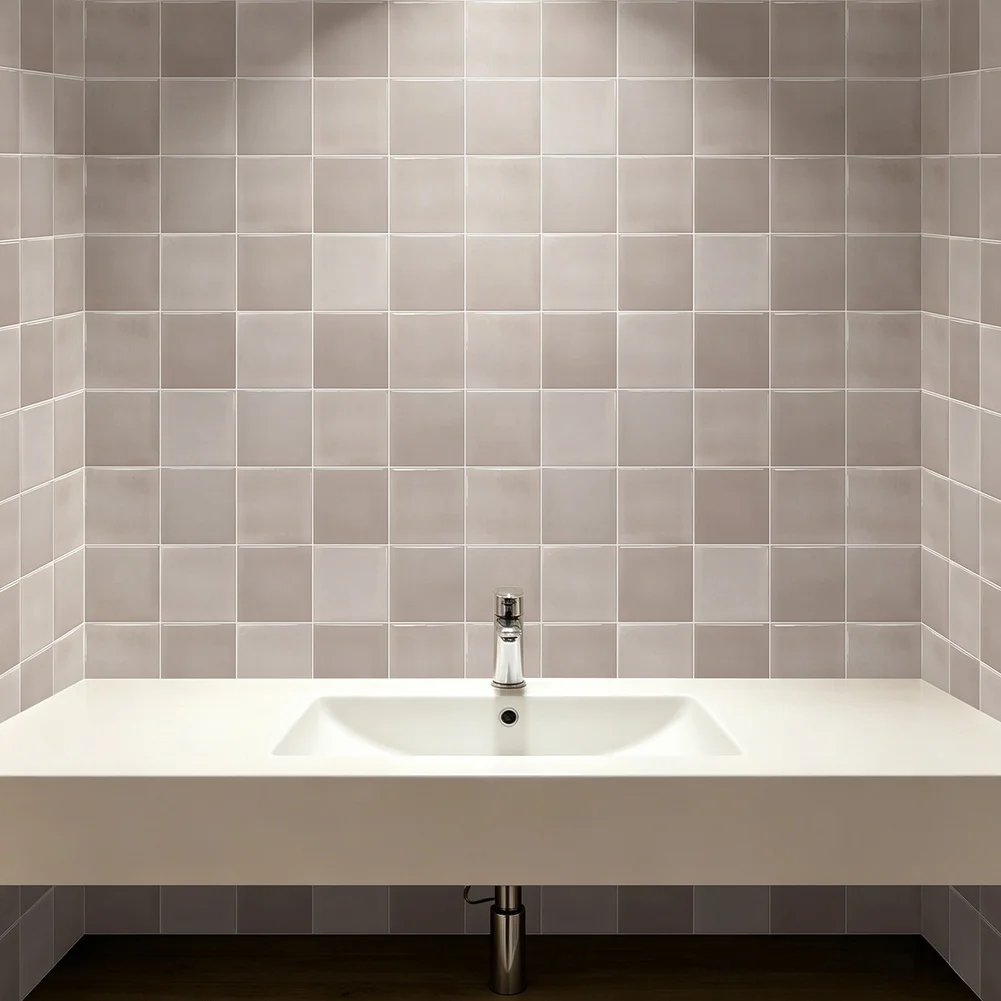 10pcs PVC Wall Decals Waterproof Easy Apply-Tiles Gradient Square Wall Stickers Removable Backing For Kitchen & Bathroom