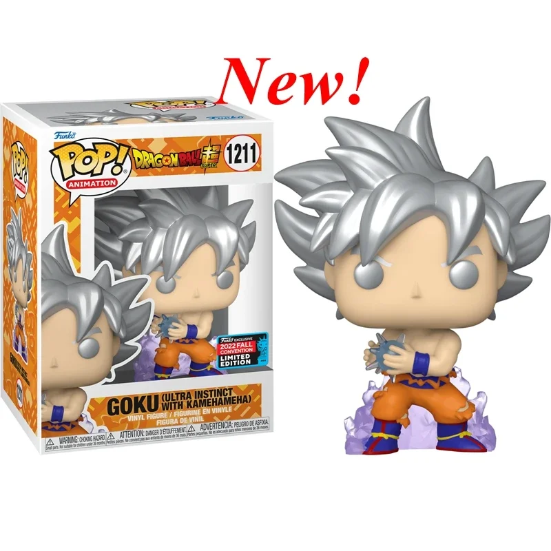 NEW FUNKO POP #1232 Goku (Ultra instinct with kamehameha) #1211 Trunks 639 Beerus 1110 Vinyl Action Figure Collection Model Toys