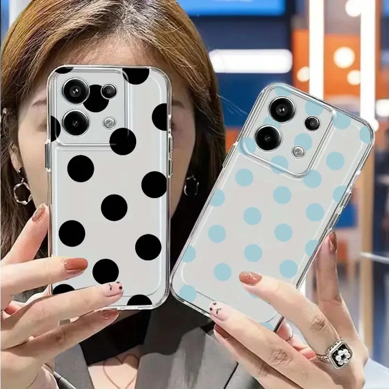

Cartoon Blue Circle Pattern For Xiaomi Poco C85 C71 M8 F7 X7 X6 F6 M6 X5 F5 F4 F3 F2 Pro Ultra 5G Space Shell Phone Case