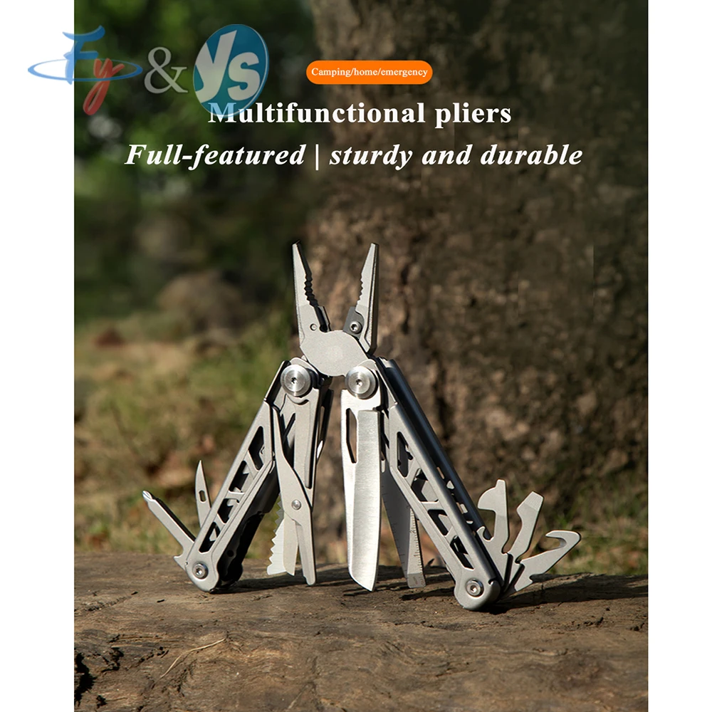 YS 17 in 1 Multifunctional Emergency Plier Outdoor Tools Combination Camping Equipment Survival Portable Tool Multitool Cutter