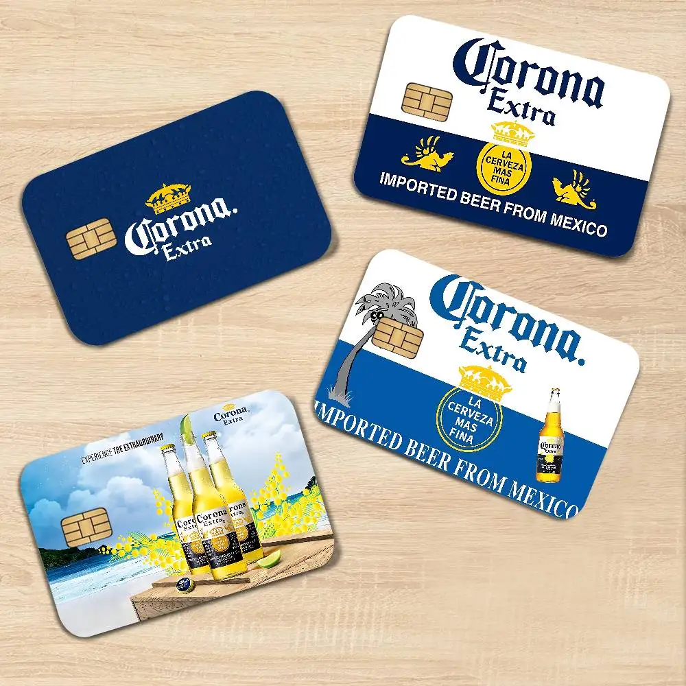 C-Corona E-Extra Beer Anime Spend Or Save Funny Shell On Off Ultra Thin No Fade Sticker Skin Cover Film For Debit Credit Card