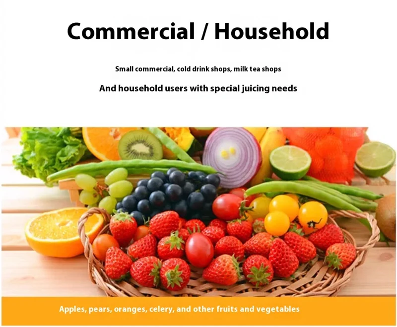 

Компактная соковыжималка холодного отжима из нержавеющей стали, низкоскоростная соковыжималка для фруктов и овощей, шнек для медленного жевания на открытом воздухе