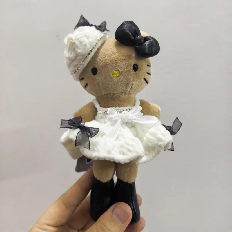 

Kawaii Sanrio длинная нога Hello Kitty кукольная одежда благородная леди модный кукольный свитер плюшевый брелок кулон куклы аксессуары игрушка