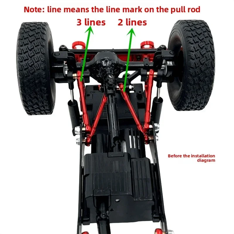 Chassis Fixing Rod for WLP 1/16 C44 C34 FJ45 RC Car Metal Upgrade OP Accessories Parts