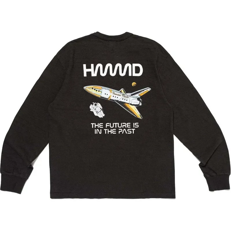 2026 New Human Made Cosmic Print L/S Tee Relaxed Fit Unisex Streetwear