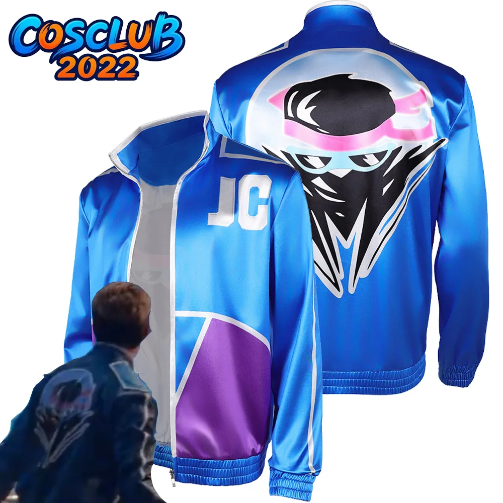 Disfraz de Johnny Cage para Hombre, Chaqueta de Cosplay del Videojuego Mortal Kombat 2, Traje Azul para Halloween y Carnaval