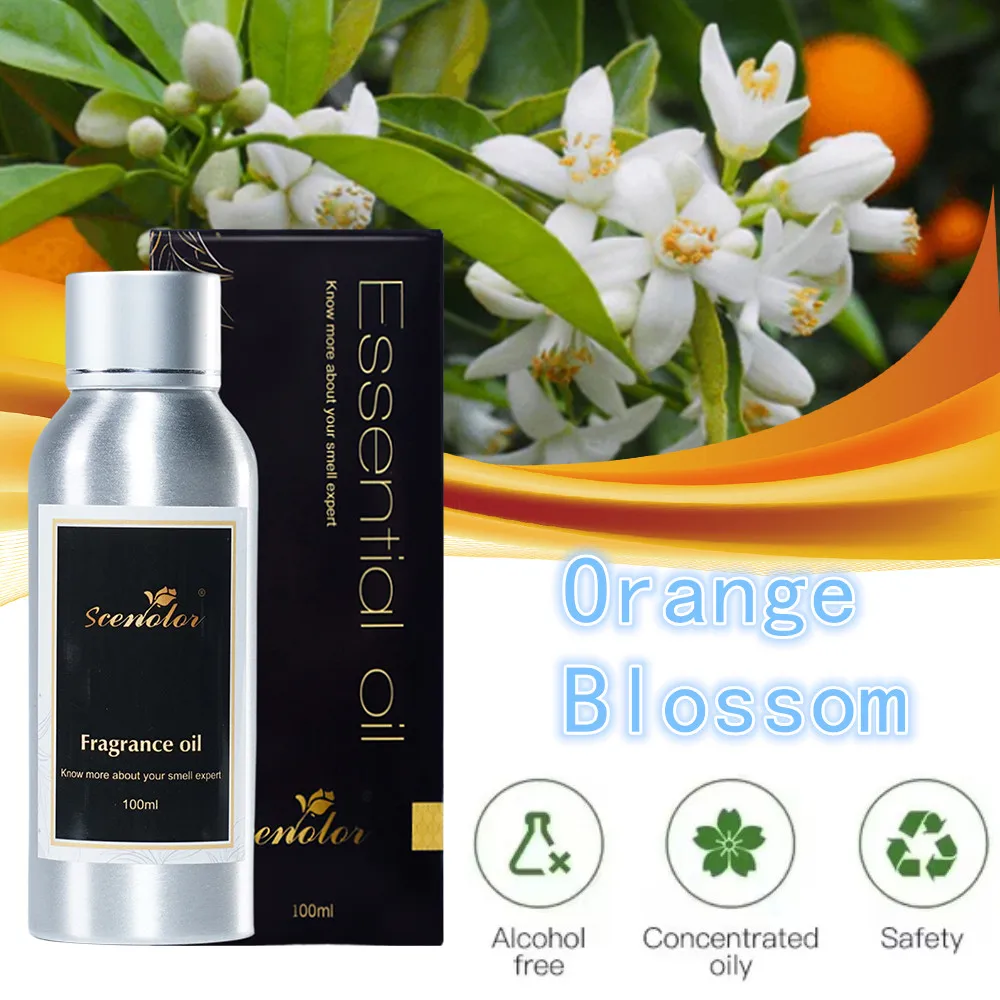 Waterless Essential Oils 8Times Pure Plant Extract Scent Oil Orange Blossom Verbena Coconut Vanilla Diffuser Oil Alcohol Free