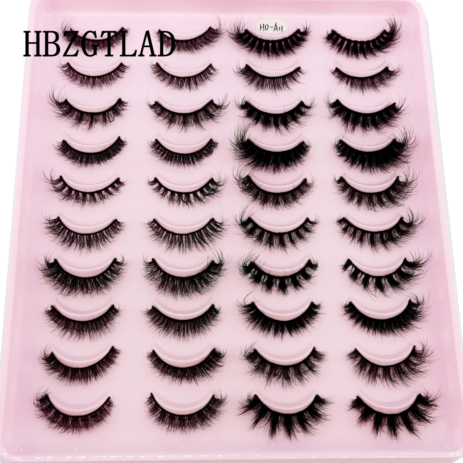 20 Pairs Eyelashes 3D Mink Lashes Fluffy Soft Wispy Natural Cross Eyelash Extension Reusable Lashes Mink False Eyelashes Makeup