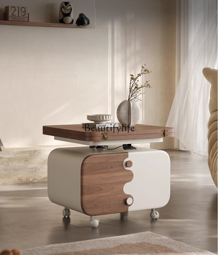 

Movable coffee table lifting folding rotating living room home cart coffee table