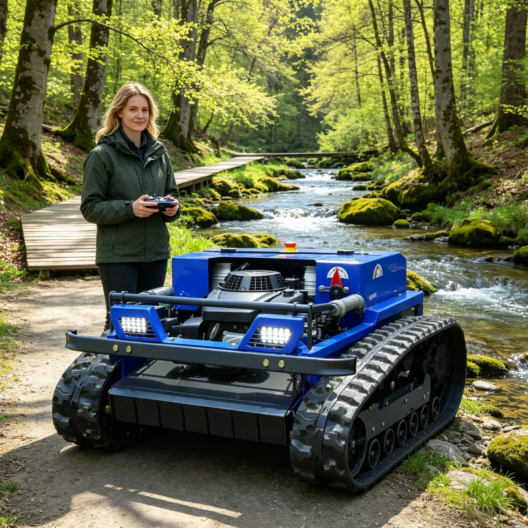 Customized Large Garden Intelligent Robot Lawn Mower, Wireless Four‑Stroke Lawn Cutter With Display Screen Equipment