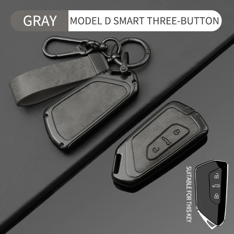 Leder-Schlüsselanhängerhülle für VW Golf 8 MK8 ID.3 ID.4 Cupra Formentor Tarraco Skoda Octavia A8 SEAT Leon MK4 2020-2021 – Detail 21