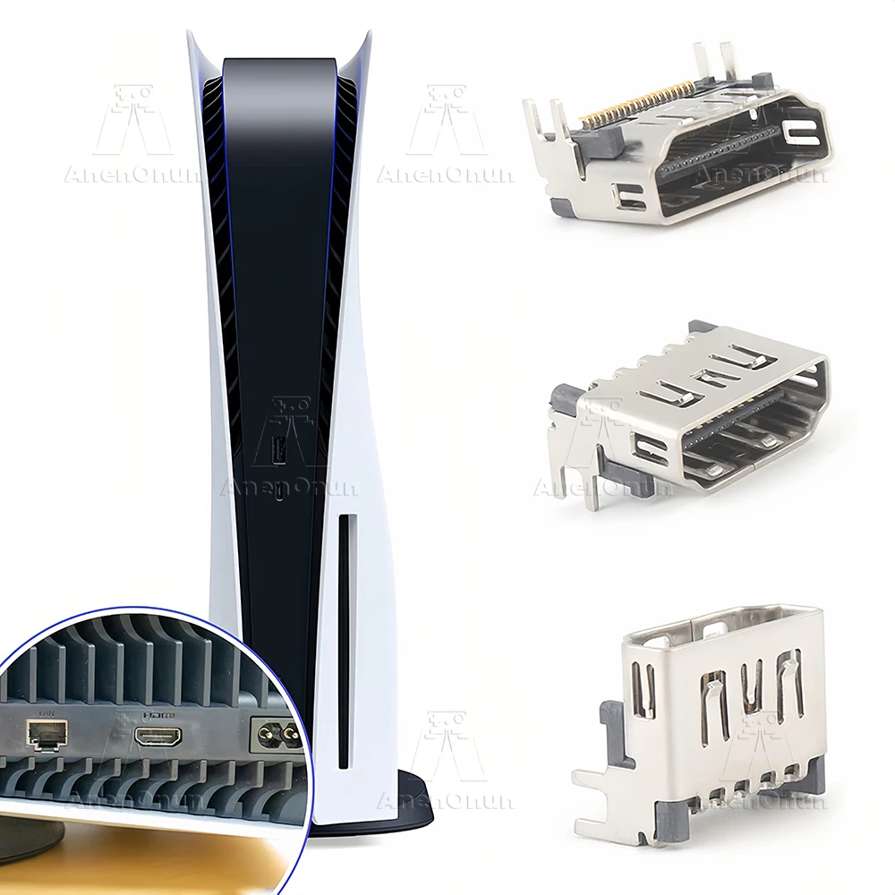 HDMI Port for PS5 Digital/Disc Edition Replacement Repair Part Premium HDMI Interface Connector Socket PS5 Console Accessories