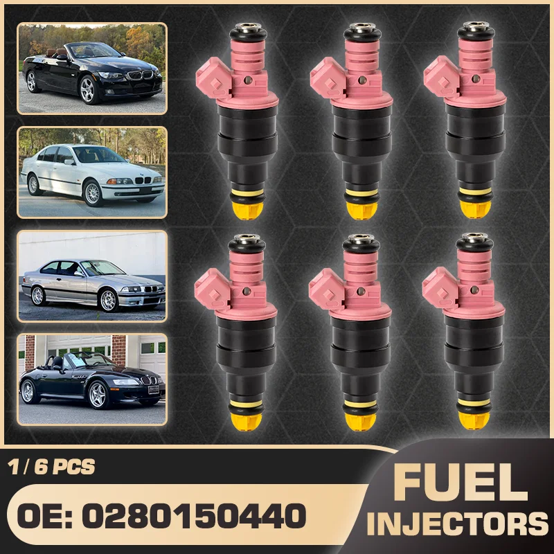 

0280150440 6 Cylinders Engine Fuel Injectors Nozzle For BMW 328i 328is 528i 1997-1999 BMW Z3 M 1998-2000 0280156370 12606010102