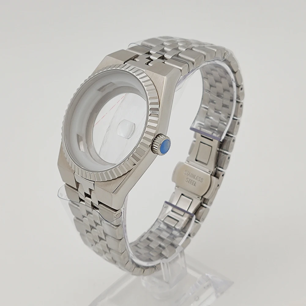 41mm Nouveau Boîtier NH35 Land Dwelle Style Bracelet Ensemble Accessoires Acier Inoxydable Verre Saphir Ajustement NH35 NH36Move