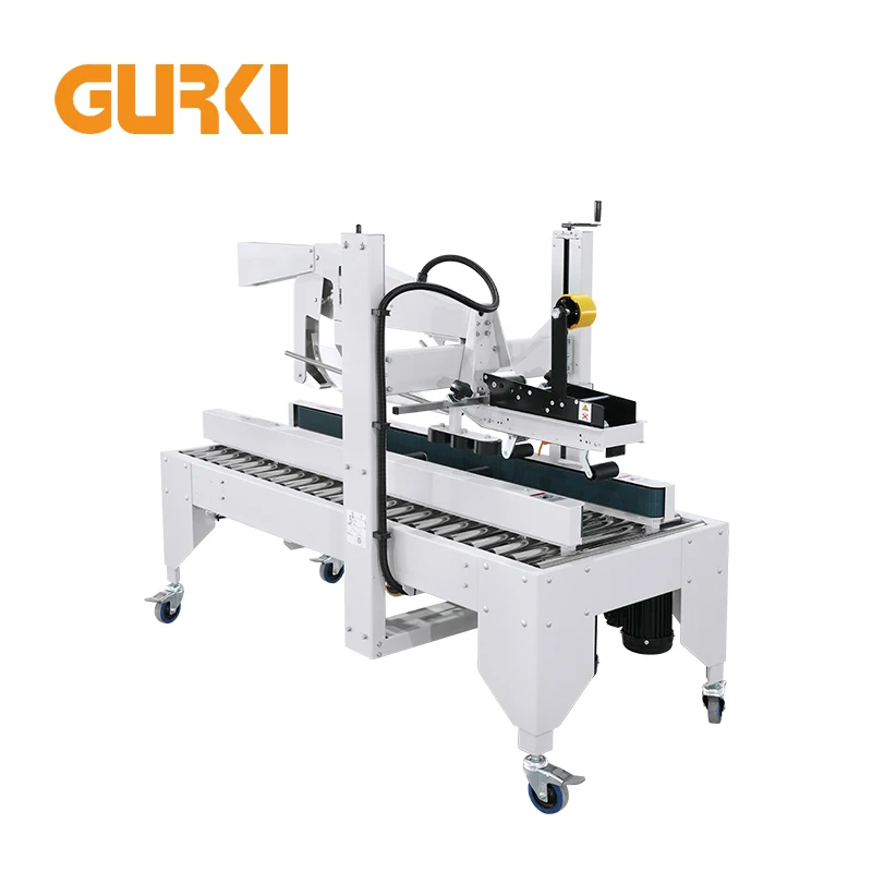 GURKI Easy to Operate and Maintenance Free Automatic Carton Case Sealer Folding and Sealing Machine/ Fully Auto Tapping Machine