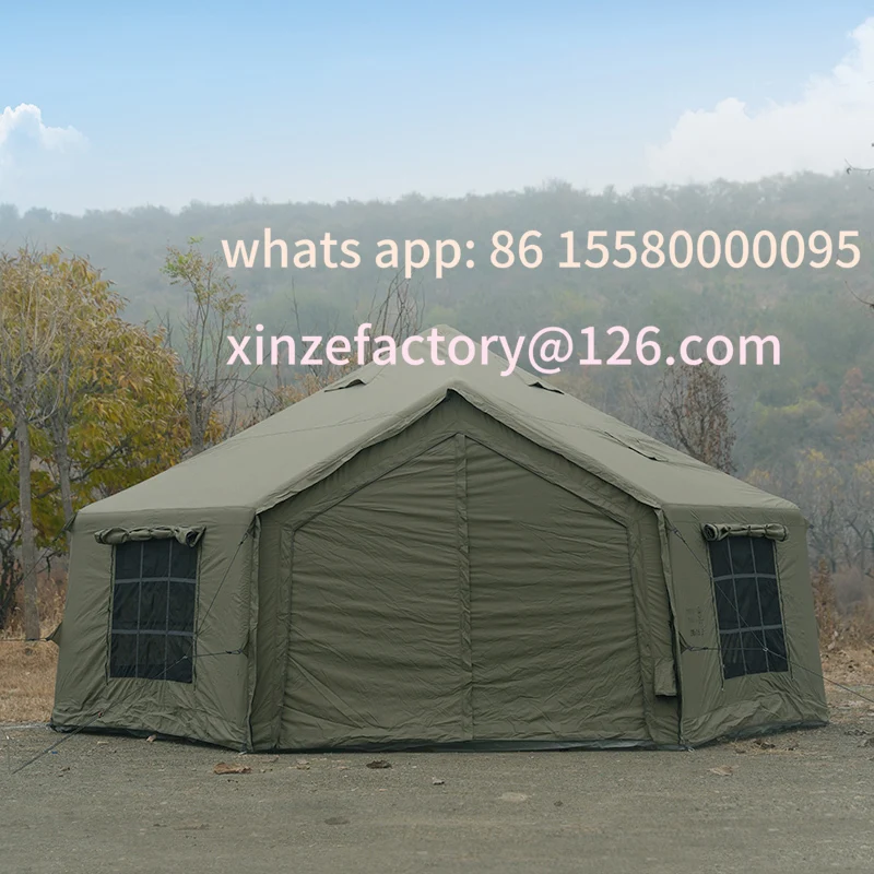 

Customizable Army Hexagonal Yurt Inflatable Tent