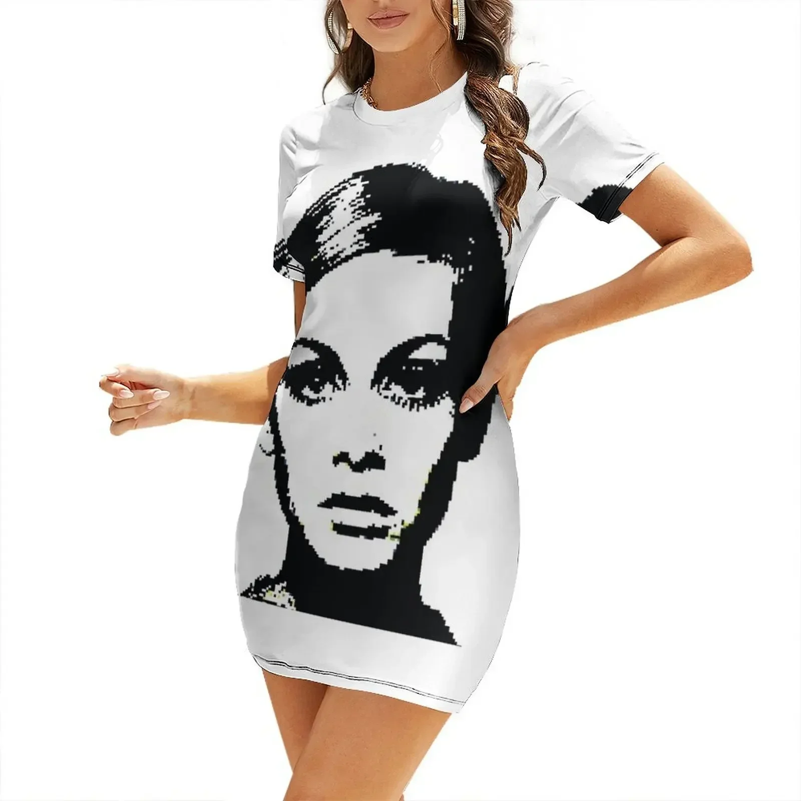 Robe Twiggy à manches courtes, robes africaines pour femmes, robes courtes sexy, robe de soirée audacieuse pour femmes