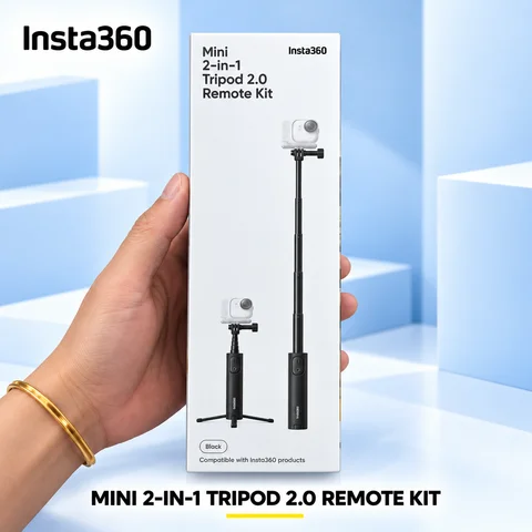 Insta360 X6 X5 X4 Air GO Ultra Ace Pro 2 X4 GO 3S Link 2 Pro Mini Tripod Selfie Stick 2.0 2-in-1 Portable Stand 1/4 Inch Mount