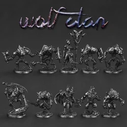 Bronze Metal Wolf Clan Warrior War Soldier Model Handmade Toy Table Game Decoration Male Gift Figure Statue Table Decoration