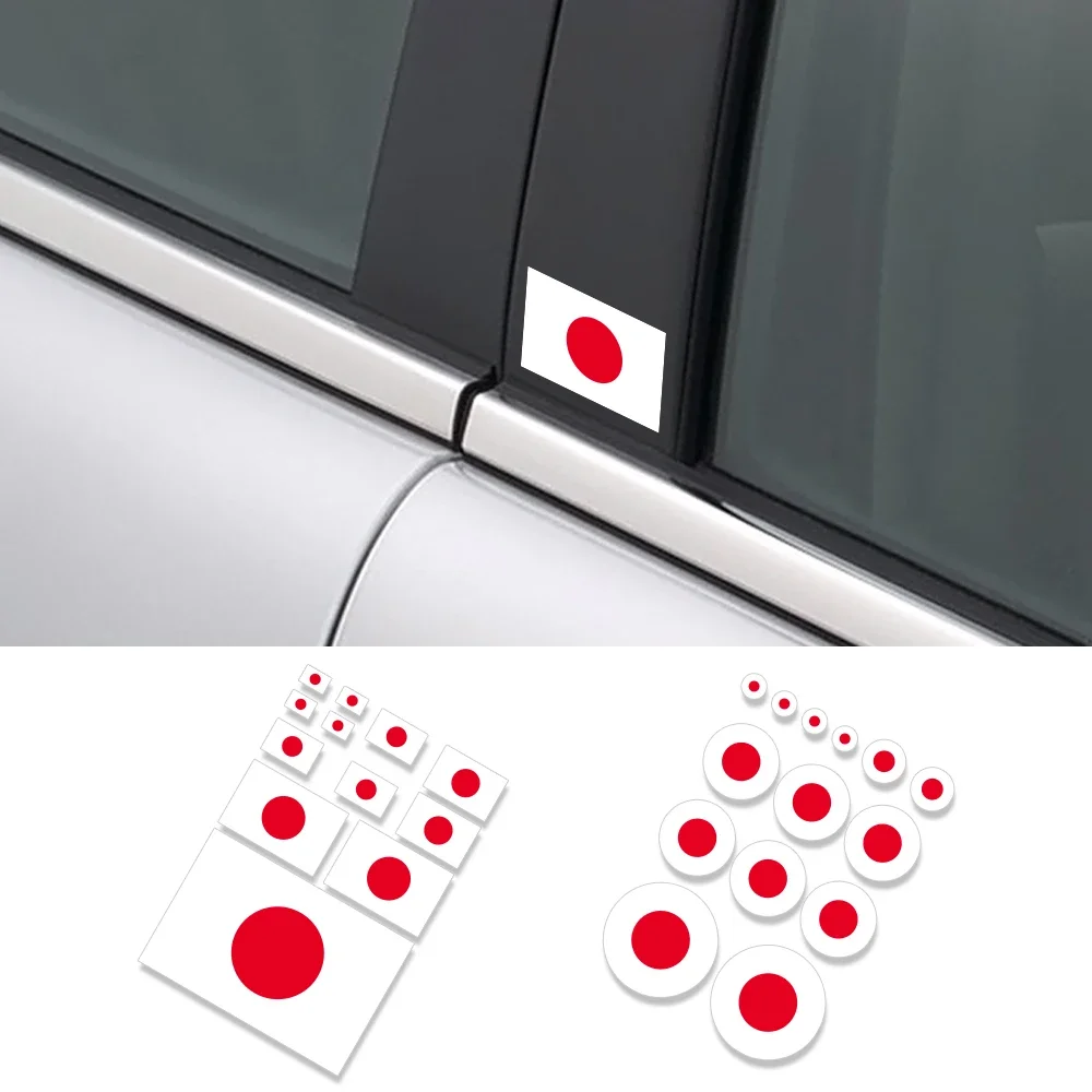 Japanese Flag Car Styling Japan Sticker Decal Decor Waterproof For KAWASAKI SUZUKI YAMAHA Honda Toyota Nissan Mazda Mitsubishi