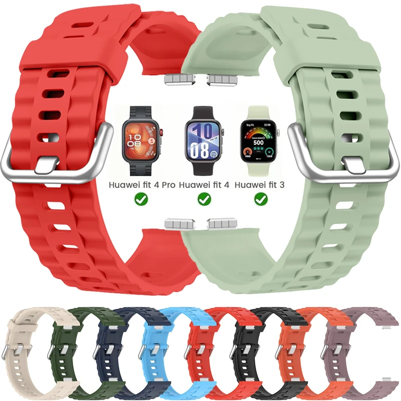 

Silicone Strap For Huawei watch Fit 3/4/4Pro Original Watch Bracelet Correa Replacement Sport Watchband Huawei watch Fit3 4 Band