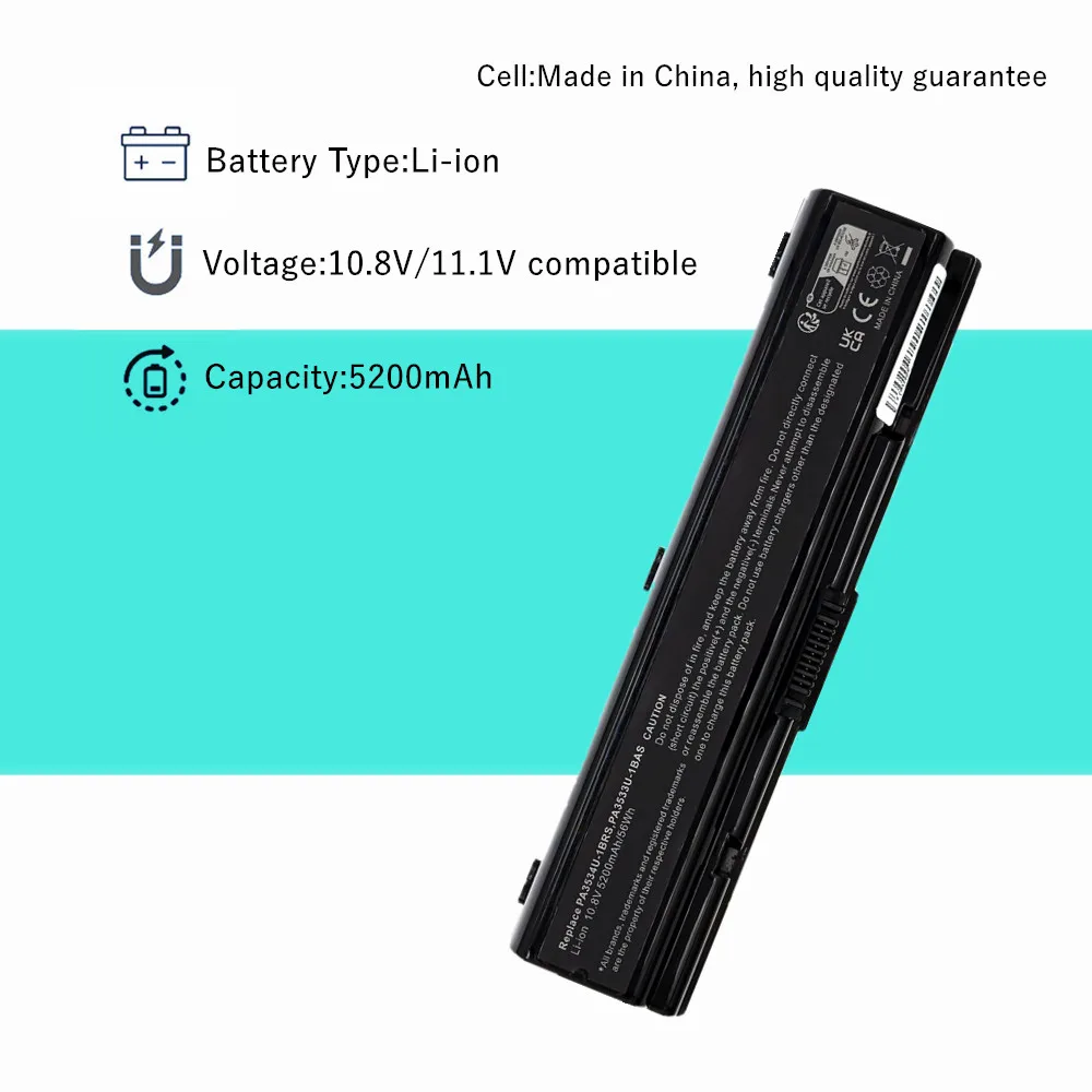 Laptop Battery For Toshiba Satellite L500 L550 M200 M206 M211 A205 A305 A355 A505D L203 L305 L450D L500D L550D M202 M207 M212