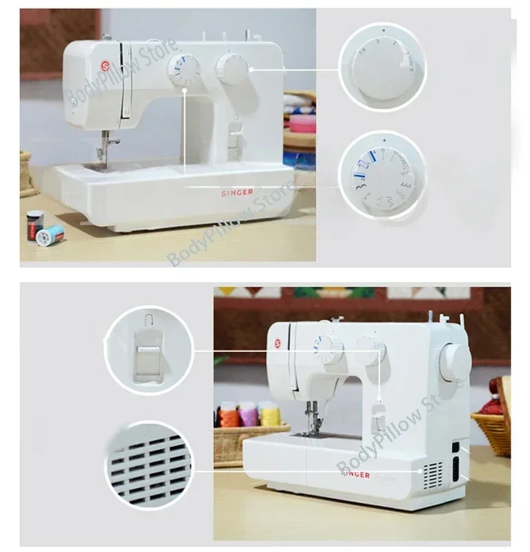 Singer Sewing Machine 1409 Multifunctional Household Electric Small Desktop Belt Overlock Sewing Machine