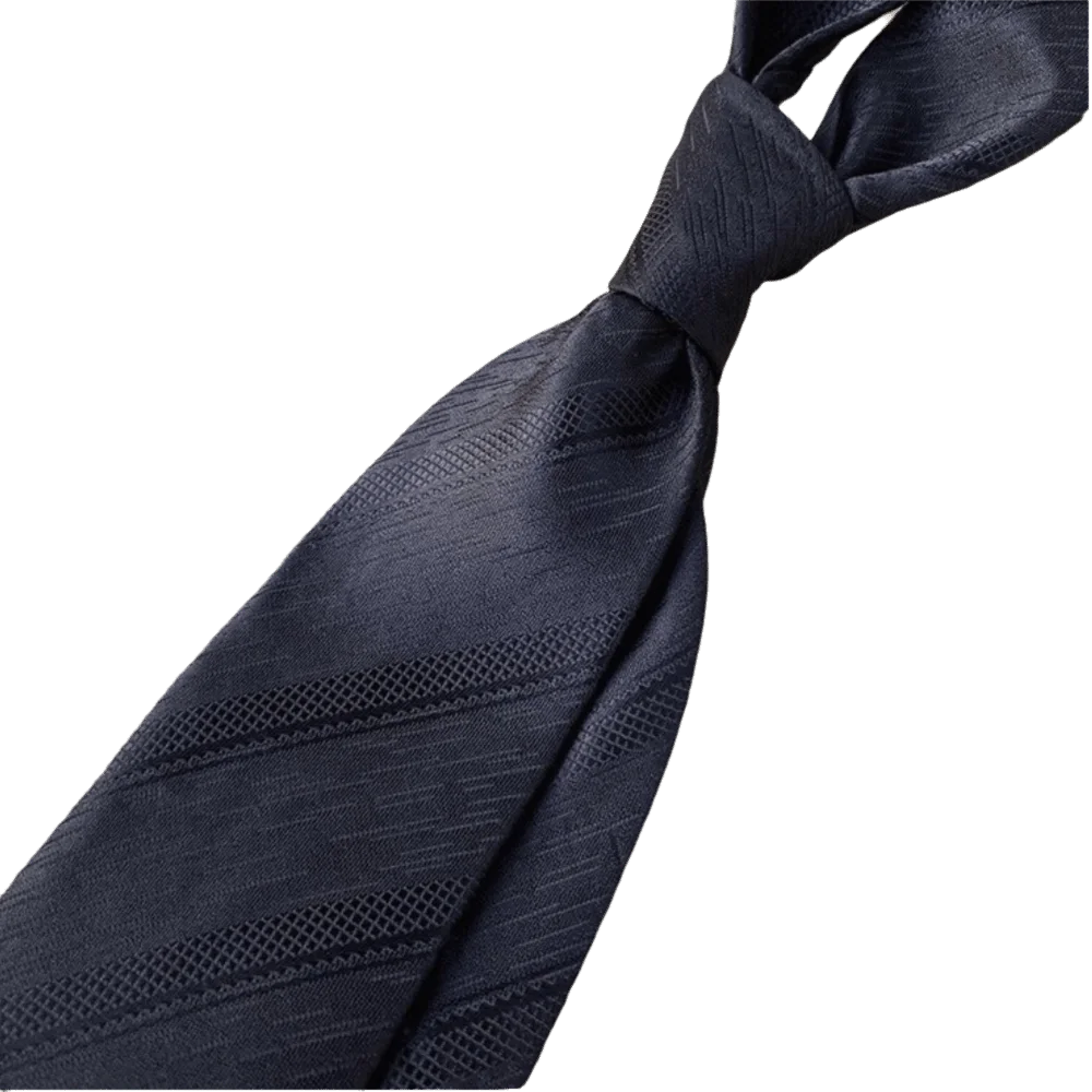 

Classic Solid Color Black Necktie Floral Jacquard Men Necktie Adjustable Stripes Retro Cravat Business