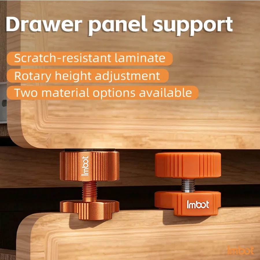 2pcs Drawer Board Mounting Support Multi-Purpose Height Adjuster Rotating Aluminium Alloy Adjustable Drawer Panel Support