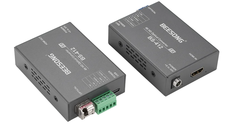4K  Fiber Extender Uncompressed 4K 30HZ Video Converter USB Power