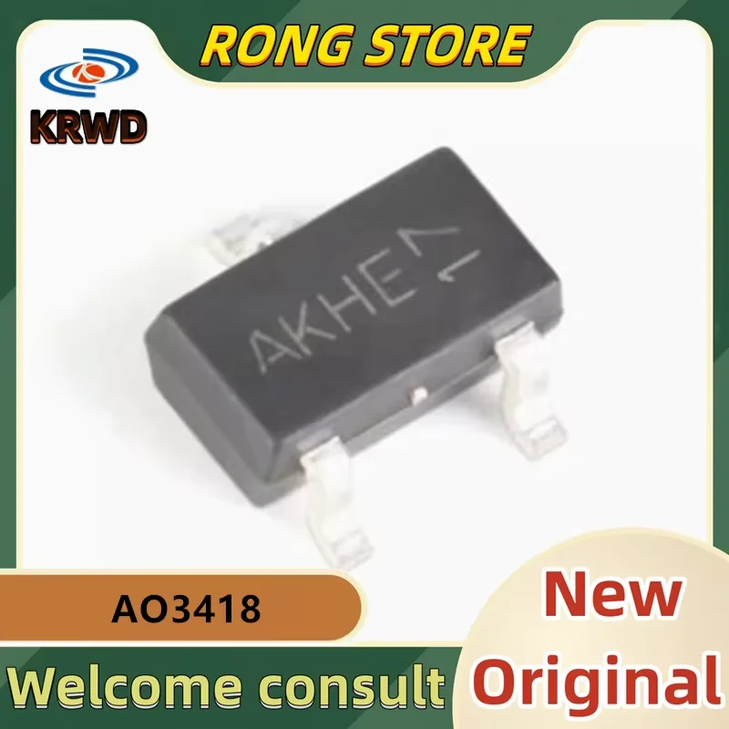 (50 قطعة) AK ** رقاقة جديدة ومبتكرة IC AO3418 3418 SOT-23 N قناة 30 فولت/3.8 أ