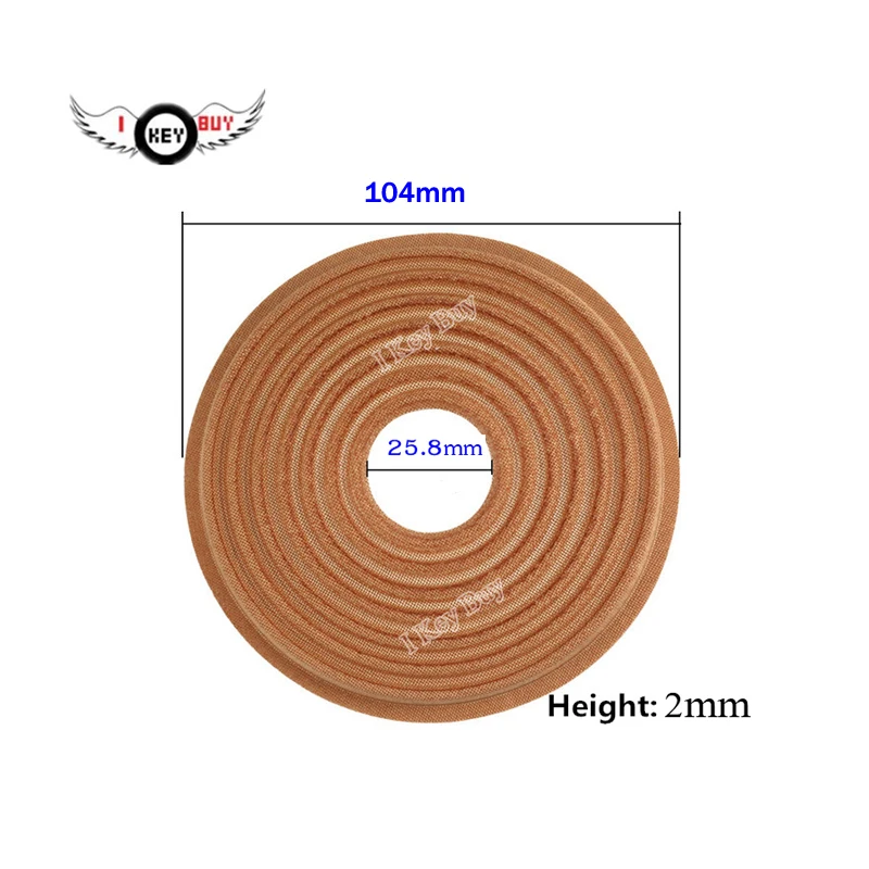 25pcs/Lot 104x25.8x0mm 104x25.8x2mm  Black /Brown Wholesale  Shock Absorber  Speaker Spider Damper Woofer   6/6.5/8/10inch