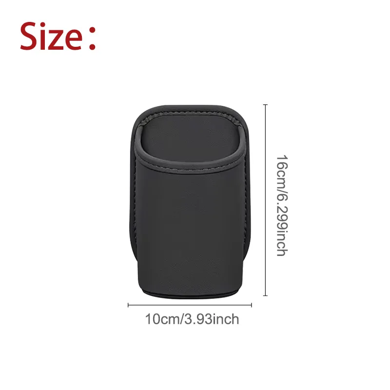 PU Leather Car Seat Back Cup Holder Drink Storage Anti Slip Water Bottle Rack Interior Practical Automotive Decor Accessories