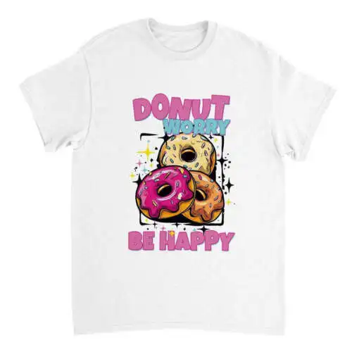 

Футболка с пончиком и надписью Be Happy